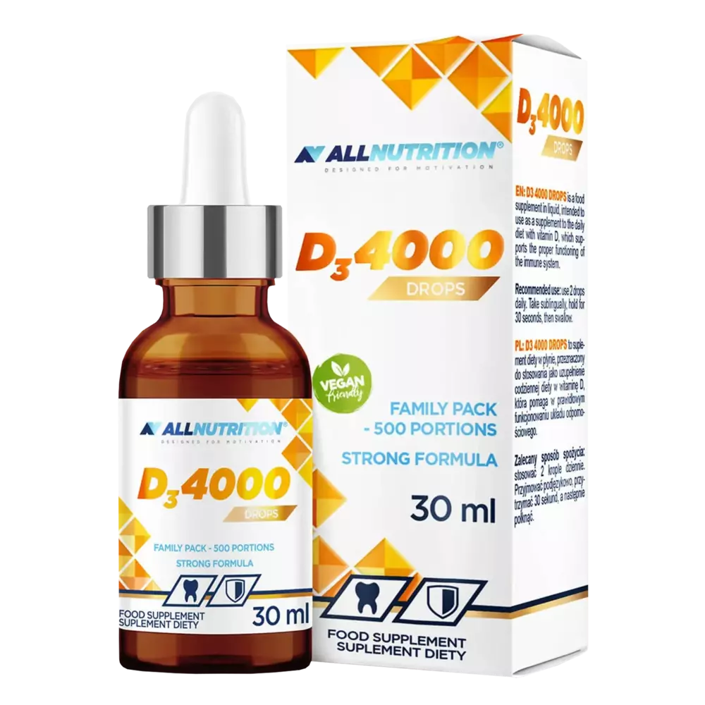 Allnutrition Vitamin D3 4000 + K2 Drops - Витамин D + K