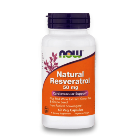 NOW Natural Resveratrol 50 мг 60 растителни капсули