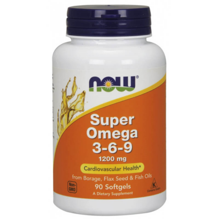 NOW Super Omega 3-6-9 1200 мг 90 меки капсули