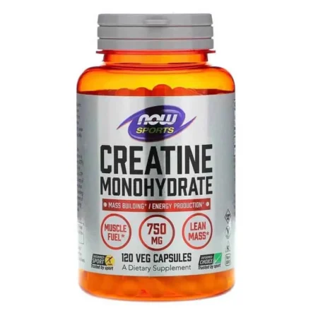 NOW Creatine Monohydrate 750 мг 120 растителни капсули