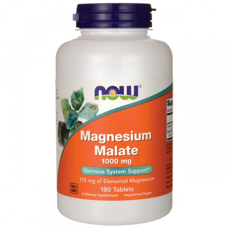 NOW - Magnesium Malate | 1000 мг - 180 таблетки